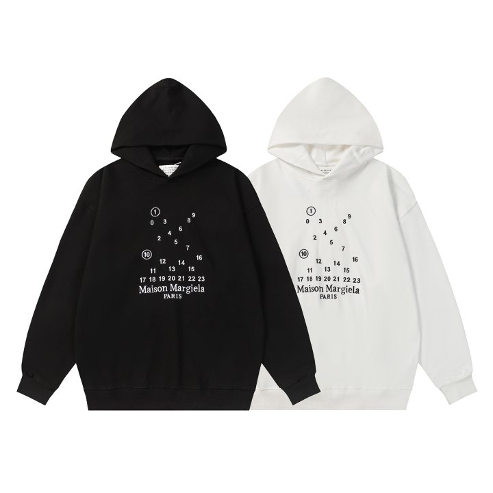 Maison Margiela 메종마르지엘라 넘버 자수 로고 후드