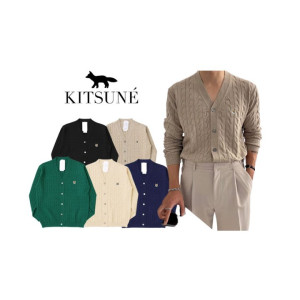 Maison Kitsune 메종키츠네 폭스 울 케이블 가디건