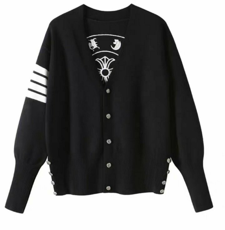 CHROME HEARTS 크롬하츠 숏 크롬 콜라보 니트 가디건 2COLOR