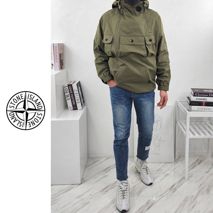 STONE ISLAND 스톤아일랜드 가먼트 웨이블 지퍼 자켓 [고급]