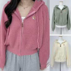 MAISON KITSUNE 메종키츠네 크롭니트 후드집업 7COLOR