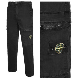 STONE ISLAND 스톤아일랜드 가먼트다잉 포켓지퍼 카고팬츠 (2컬러)