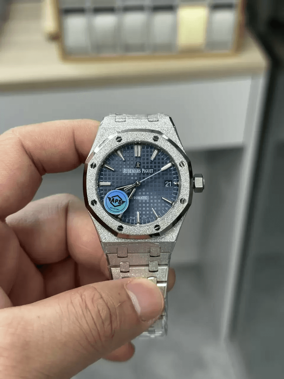 AUDEMARS PIGUET  오데마피게 프로스트 로얄오크 청판 다이얼 37mm 15454