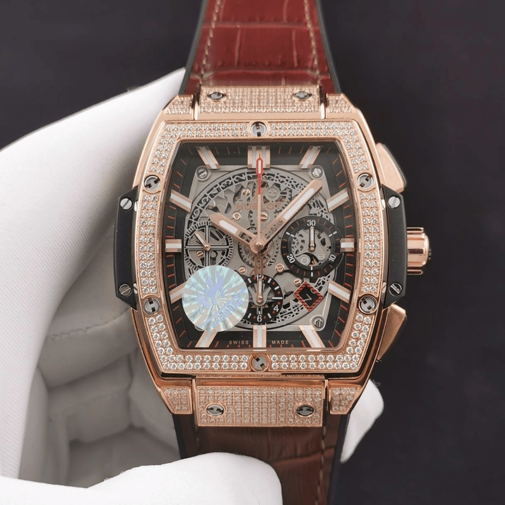 HUBLOT 위블로 스피릿 오브 빅뱅 로즈골드 풀다이아 601.OX.0183.LR.1704