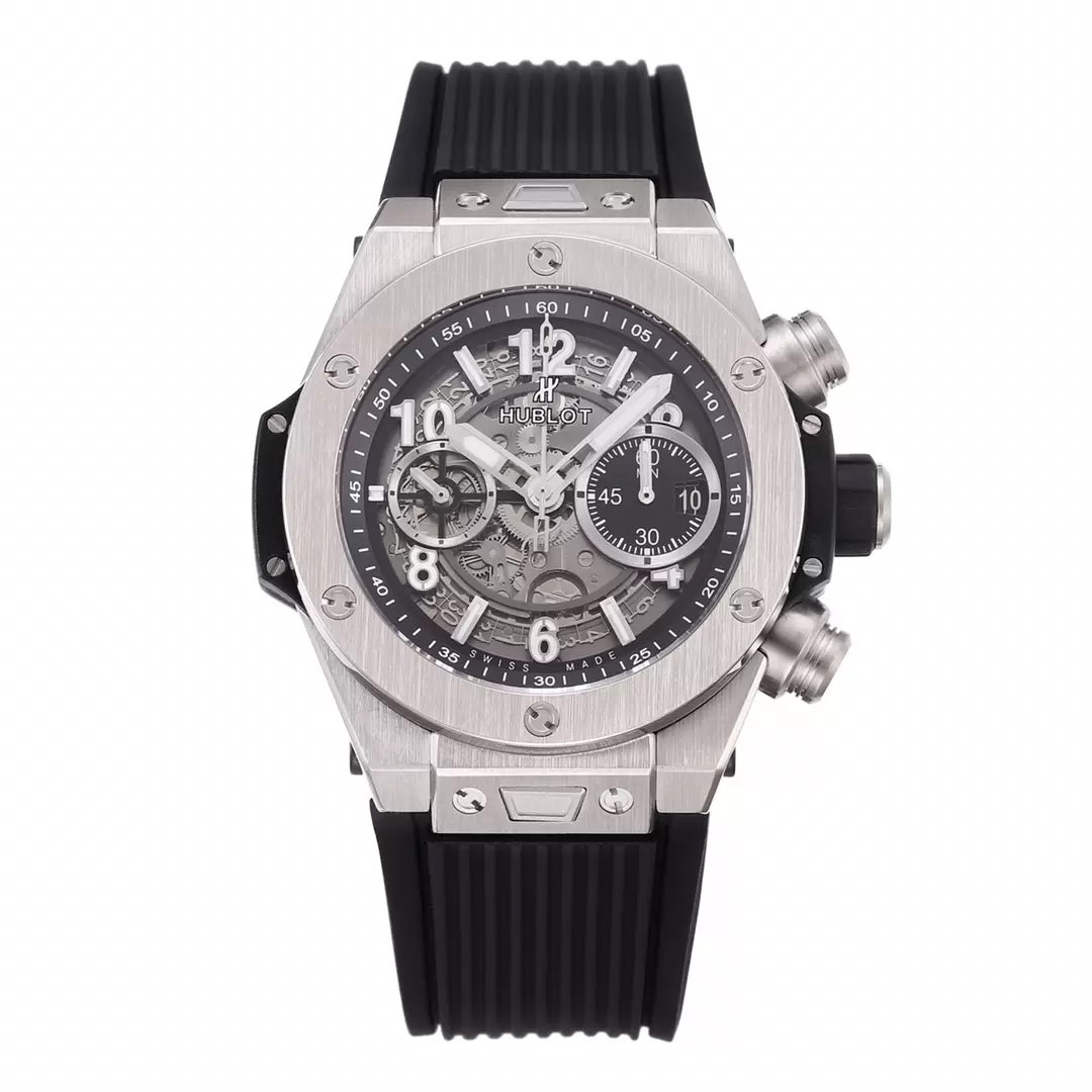 HUBLOT 위블로 빅뱅 크로노그래프 블랙 스틸 베젤 42mm 421.NX.1170.RX