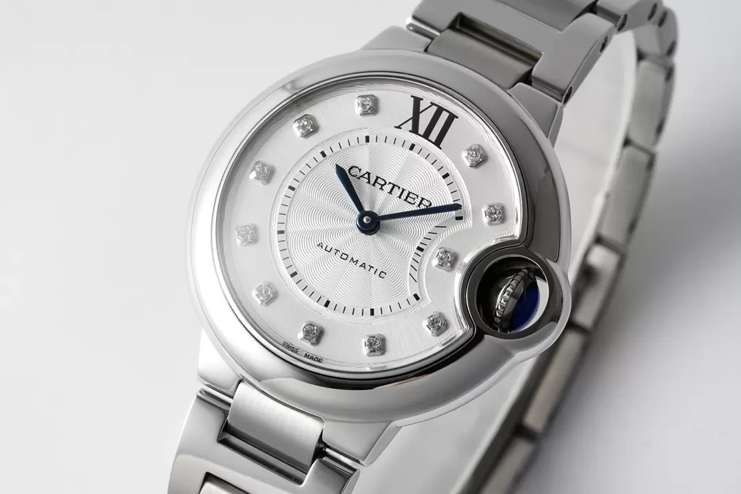 CARTIER 까르띠에 발롱 블루 드 까르띠에 다이아 다이얼 33mm WSBB0021