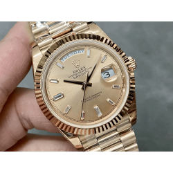 ROLEX 로렉스 데이데이트 금통 옐로우 샴페인 골드 바게트 228235