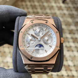 AUDEMARS PIGUET  오데마피게 로얄오크 퍼페추얼 캘린더 금통 화이트 다이얼 26574