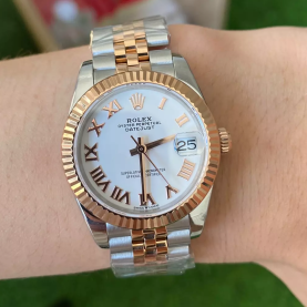 ROLEX 로렉스 데이저스트 화이트 로만 다이얼 로골 콤비 31mm 278271 여성용