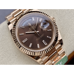 ROLEX 로렉스 데이데이트 브라운 다이아 다이얼 로즈골드 10P 40mm