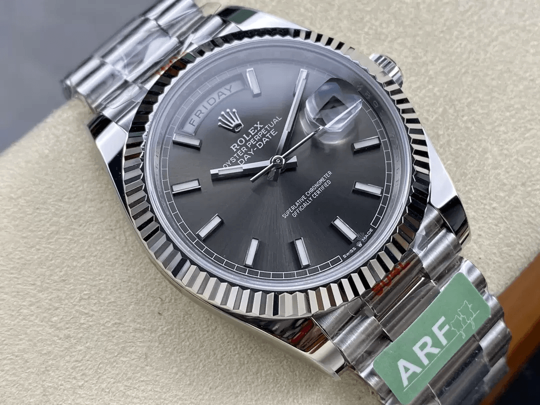 ROLEX 로렉스 데이데이트 그레이 인덱스 다이얼 화이트 골드 40mm