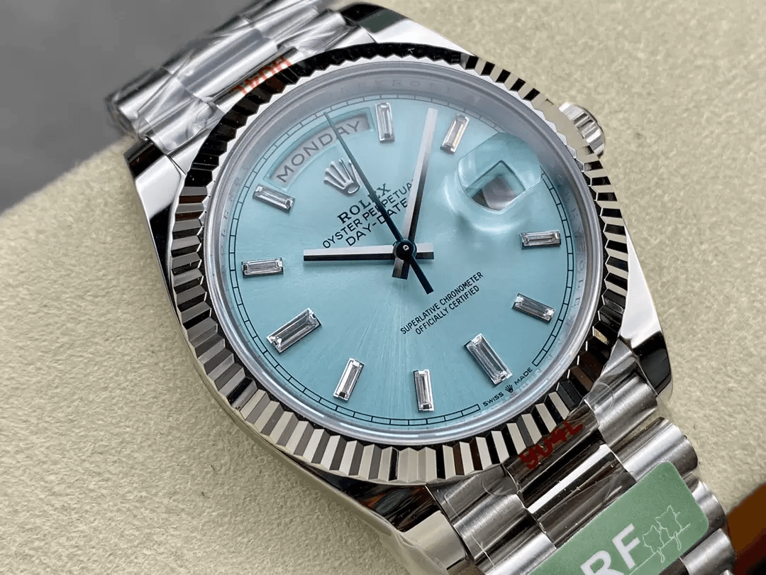 ROLEX 로렉스 데이데이트 터콰 다이아 다이얼 10P 화이트 골드 40mm