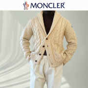 MONCLER 몽클레어 숄카라 울 케이블 가디건