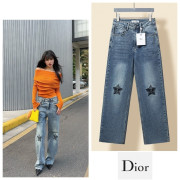 ●4월 판매 19위● DIOR 디올 포인트 자수 컷팅 스트레이트 팬츠