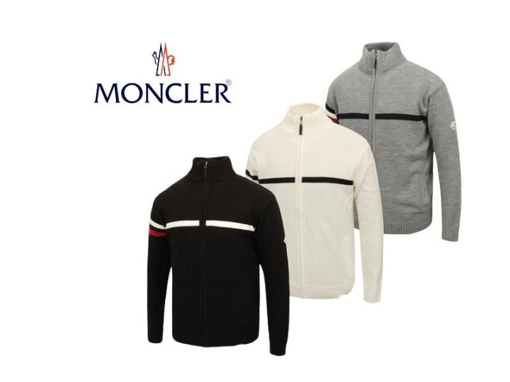 MONCLER 몽클레어 라인 삼색 니트집업