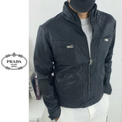 PRADA 프라다 남성 지퍼 레더 자켓