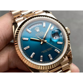 ROLEX 로렉스 데이데이트블루 다이아 다이얼 로즈골드 금통 10P 36mm