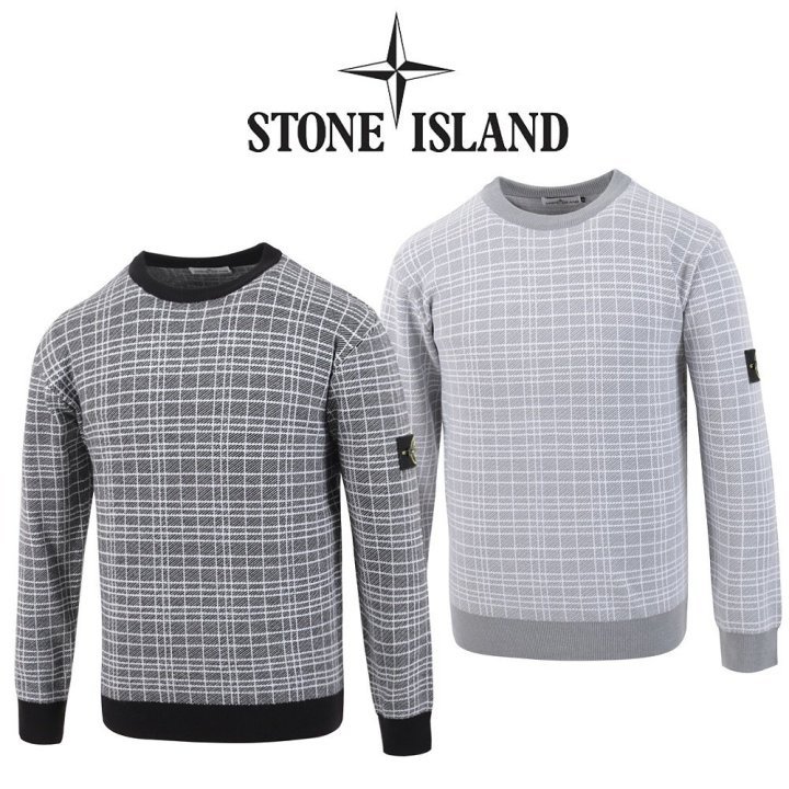 STONE ISLAND 스톤아일랜드 자가드 니트