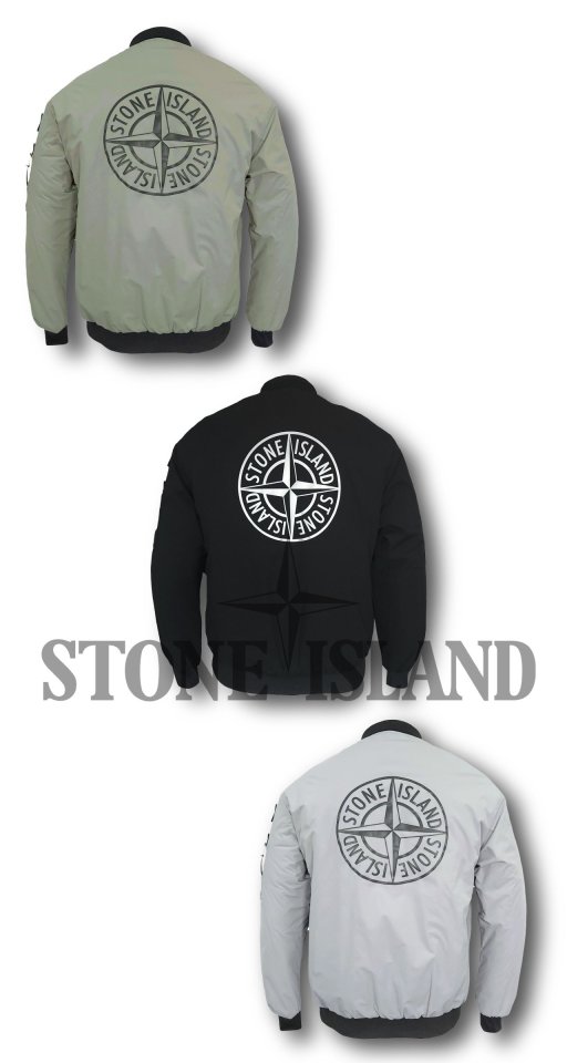 STONE ISLAND 스톤아일랜드 리미티드 와팬 리플렉티브 나일론 에코닐 패딩 블루종