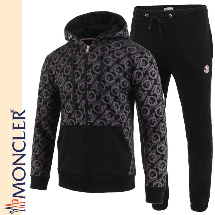 MONCLER 몽클레어 24FWM 나염 로고 후드집업 셋트