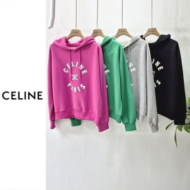 CELINE 셀린느 패치 레터링 기모 후드 4COLOR