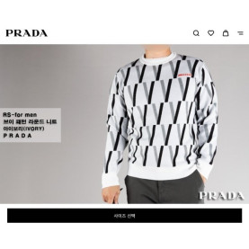 PRADA 프라다 브이 패턴 라운드 니트 2COLOR