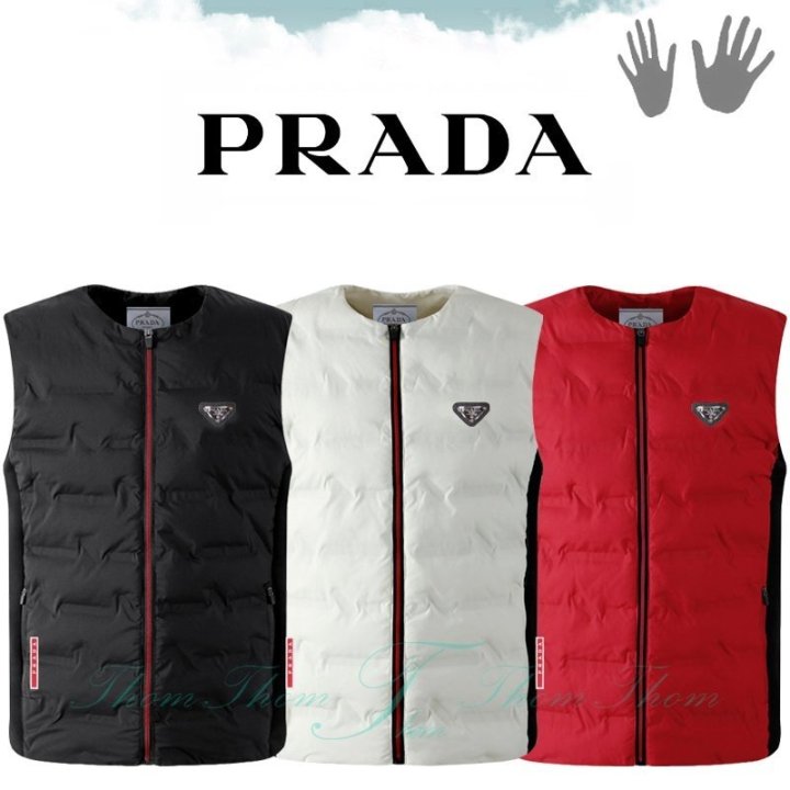 PRADA 프라다 지퍼 포인트 패딩 베스트