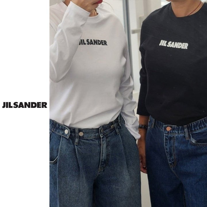 JIL SANDER 질샌더 레터링 긴팔티셔츠