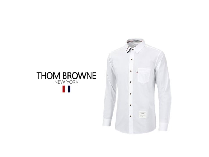 THOM BROWNE 톰브라운 카라 포인트 수입 고급 셔츠