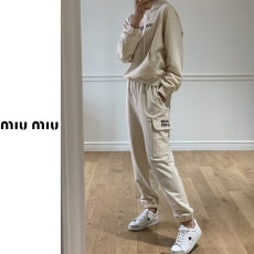 MIUMIU 미우미우 로고 후드 건빵 팬츠 세트 2COLOR