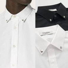 VALENTINO 발렌티노 스터드 솔리드 셔츠