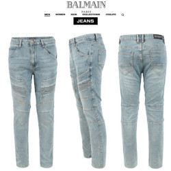 BALMAIN 발망 카고 연청 슬림 일자진