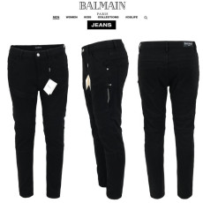 BALMAIN 발망 사이드 지퍼 카고 블랙 슬림 일자진