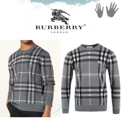 BURBERRY 버버리 패턴 체크 캐시 니트