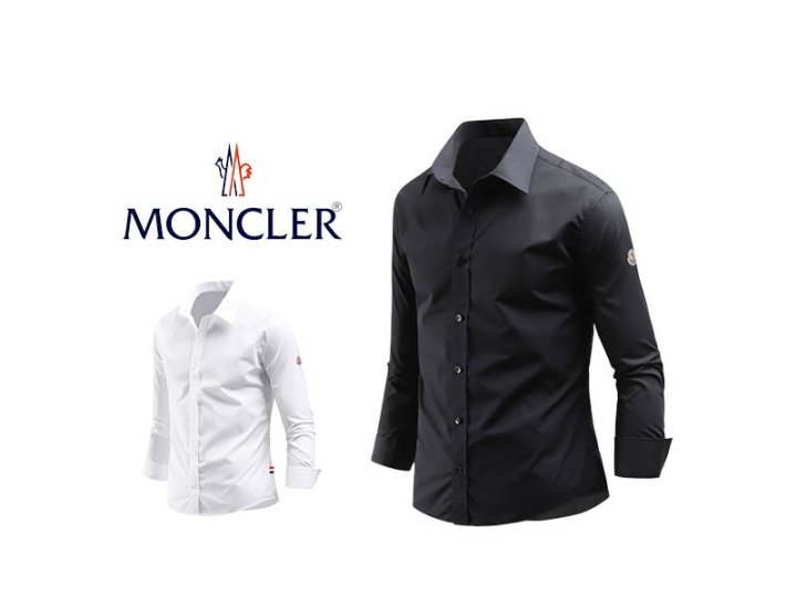 MONCLER 몽클레어 삼색포인트 솔리드 셔츠