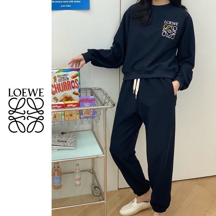 LOEWE 로에베 배색 자수 면세트 3COLOR