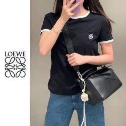 LOEWE 로에베 스몰로고 자수 배색티셔츠 2COLOR