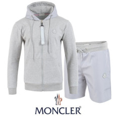 MONCLER 몰글레어 실버패치 후드집업 & 우븐 반바지 셋트