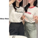 MIUMIU 미우미우 배색 레터링 티셔츠 2COLOR
