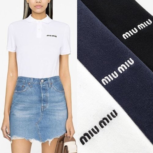 MIUMIU 미우미우 PK카라 반팔