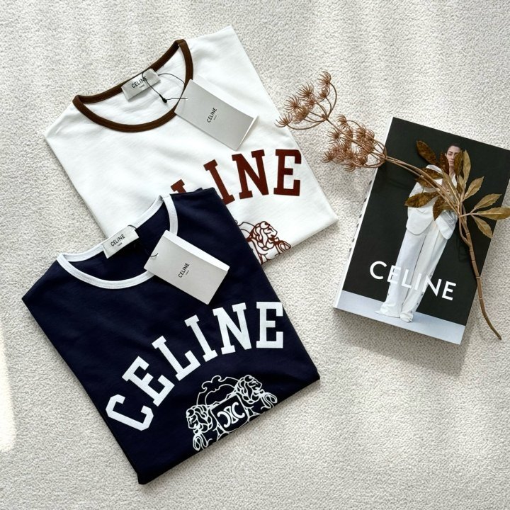 CELINE 셀린느 블라종 70'S 코튼 반팔 티셔츠