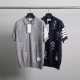 THOM BROWNE 톰브라운 프리미엄 4바 피플 반팔 카라 니트