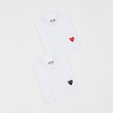 COMME DES GARCONS 꼼데가르송 하트 화이트 셔츠