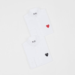 COMME DES GARCONS 꼼데가르송 하트 화이트 셔츠