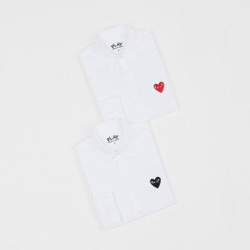 COMME DES GARCONS 꼼데가르송 하트 화이트 셔츠