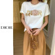 DIOR 디올 플라워 진주장식 티셔츠 2COLOR