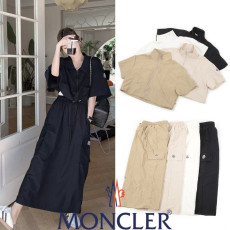 MONCLER 뭉클레어 우븐 크롭 투피스 롱치마 세트