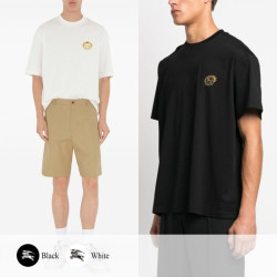 BURBERRY 버버리 골드 기마 자수 티셔츠