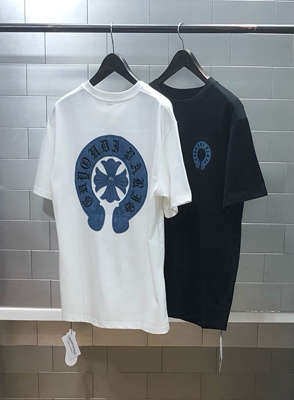 CHROME HEARTS 크롬하츠 데님패치 반팔 티셔츠
