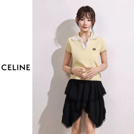 CELINE 셀린느 카라 레이스 프릴니트 5COLOR